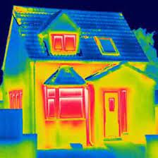 Thermal image of house exterior