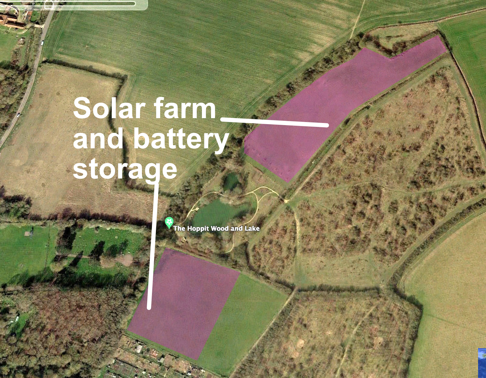 Proposed solar farm location